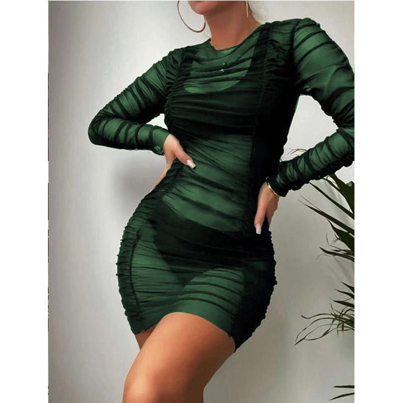 See Through Coverup and Bikini 3Pcs Set