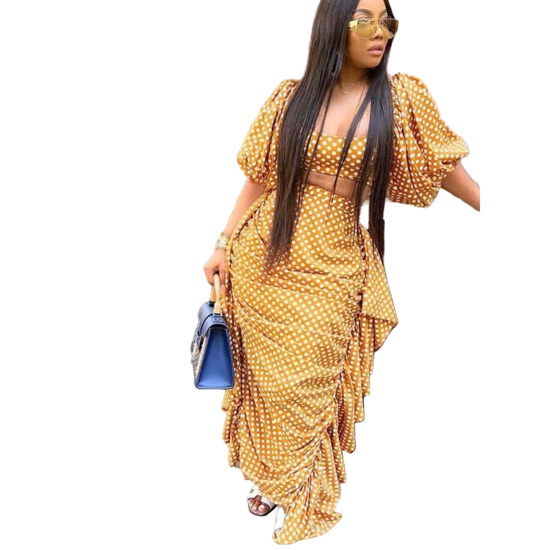 Polka Dot Skirt and Top Set