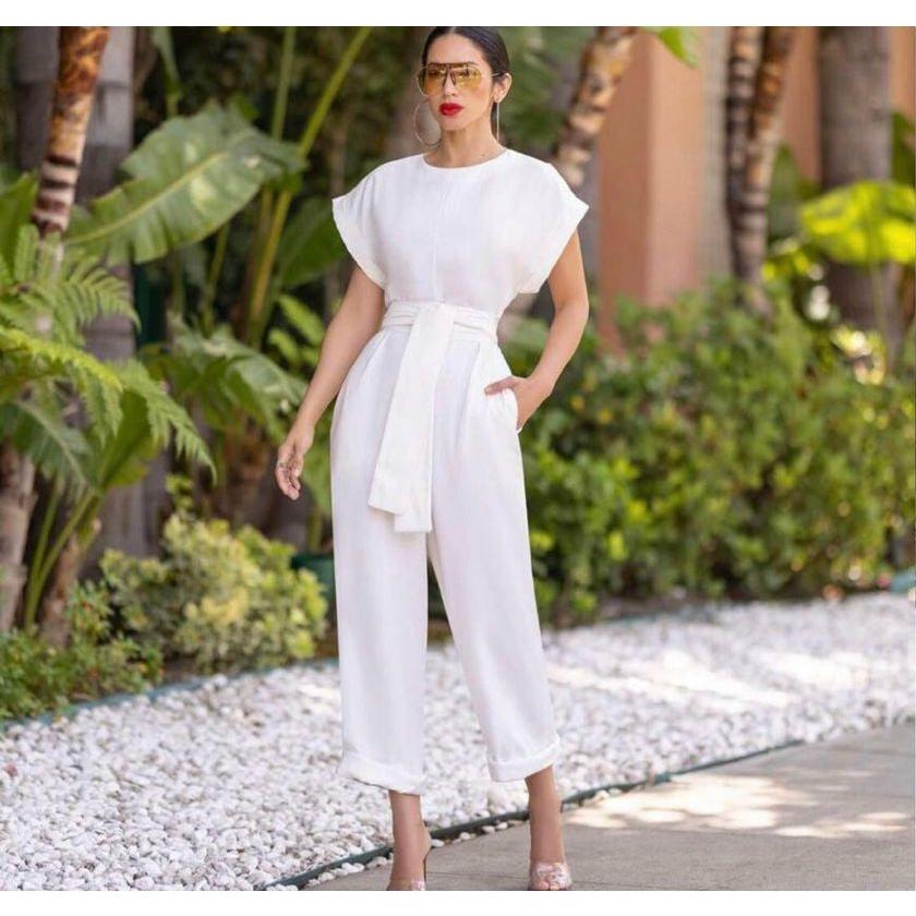 Vintage Fashion Short Sleeve Jumpsuit