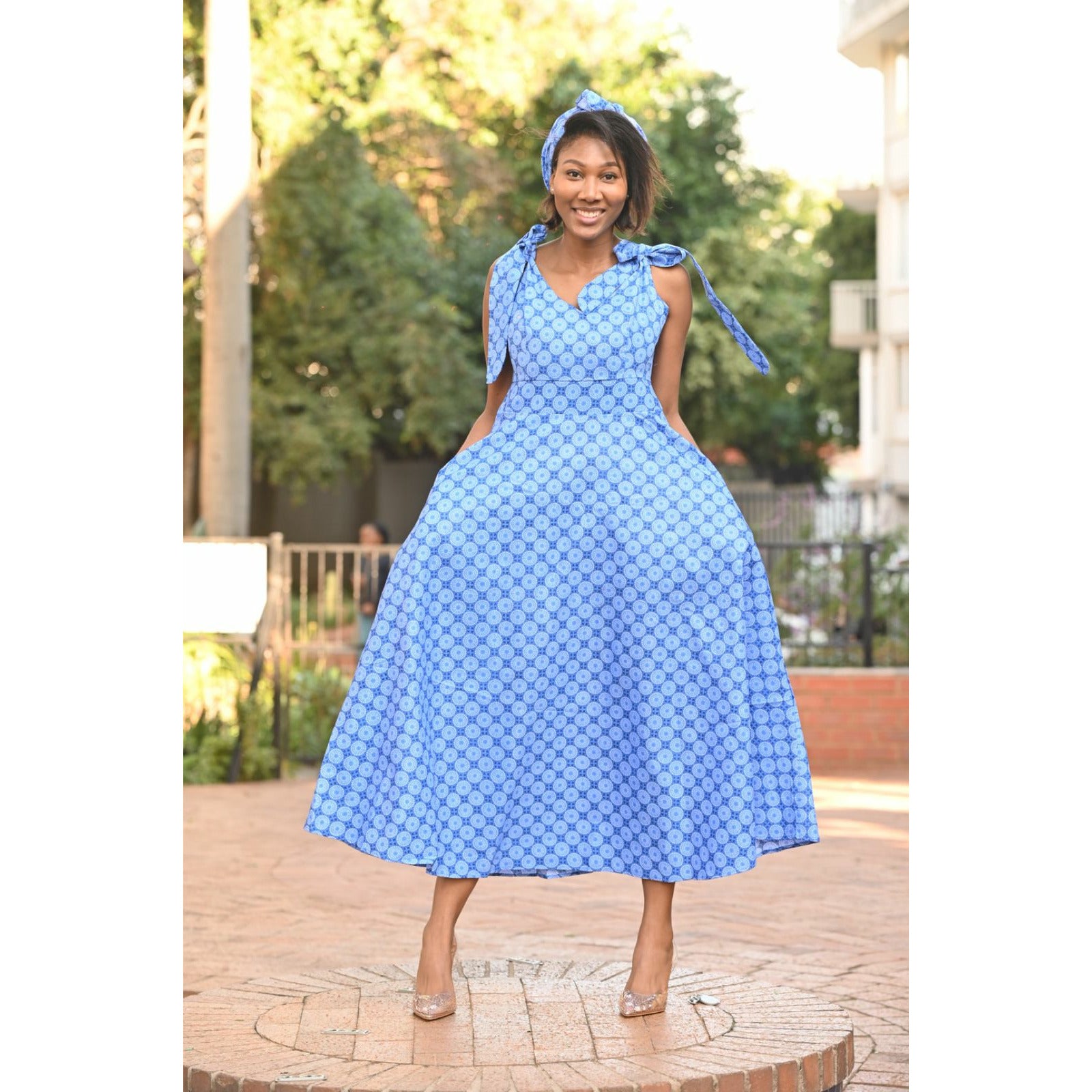 Sleeveless Ankara Dress