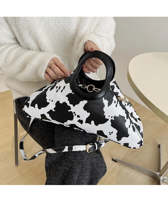 Fashion Cow Leopard Crossbody Shoulder Bag