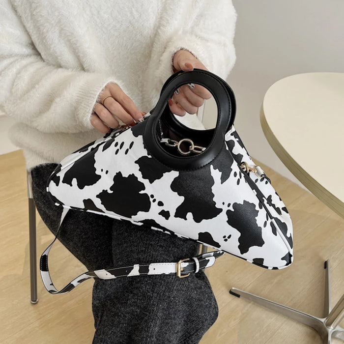 Fashion Cow Leopard Crossbody Shoulder Bag