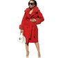 Fur Collar Woolen Long Overcoat