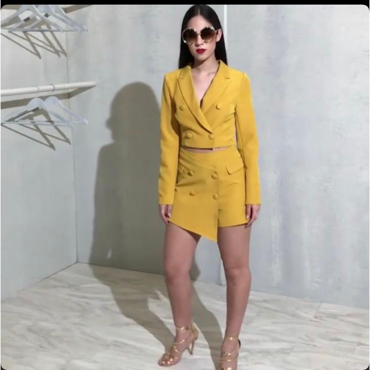 Mini Skirt and Blazer Formal Set