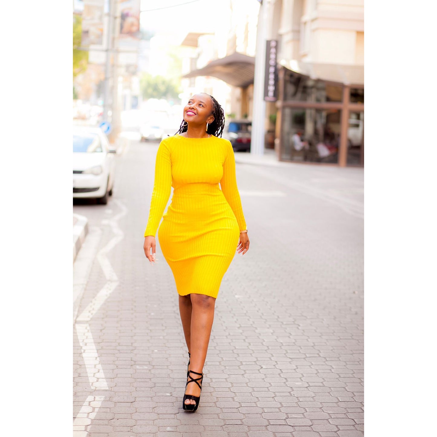 Sweater Long Sleeve Backless Dress