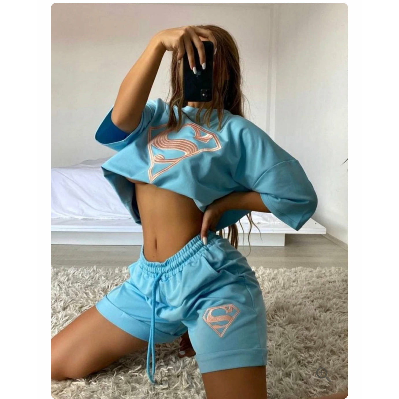 Letter embroidery T-shirt Shorts Tracksuits Sets