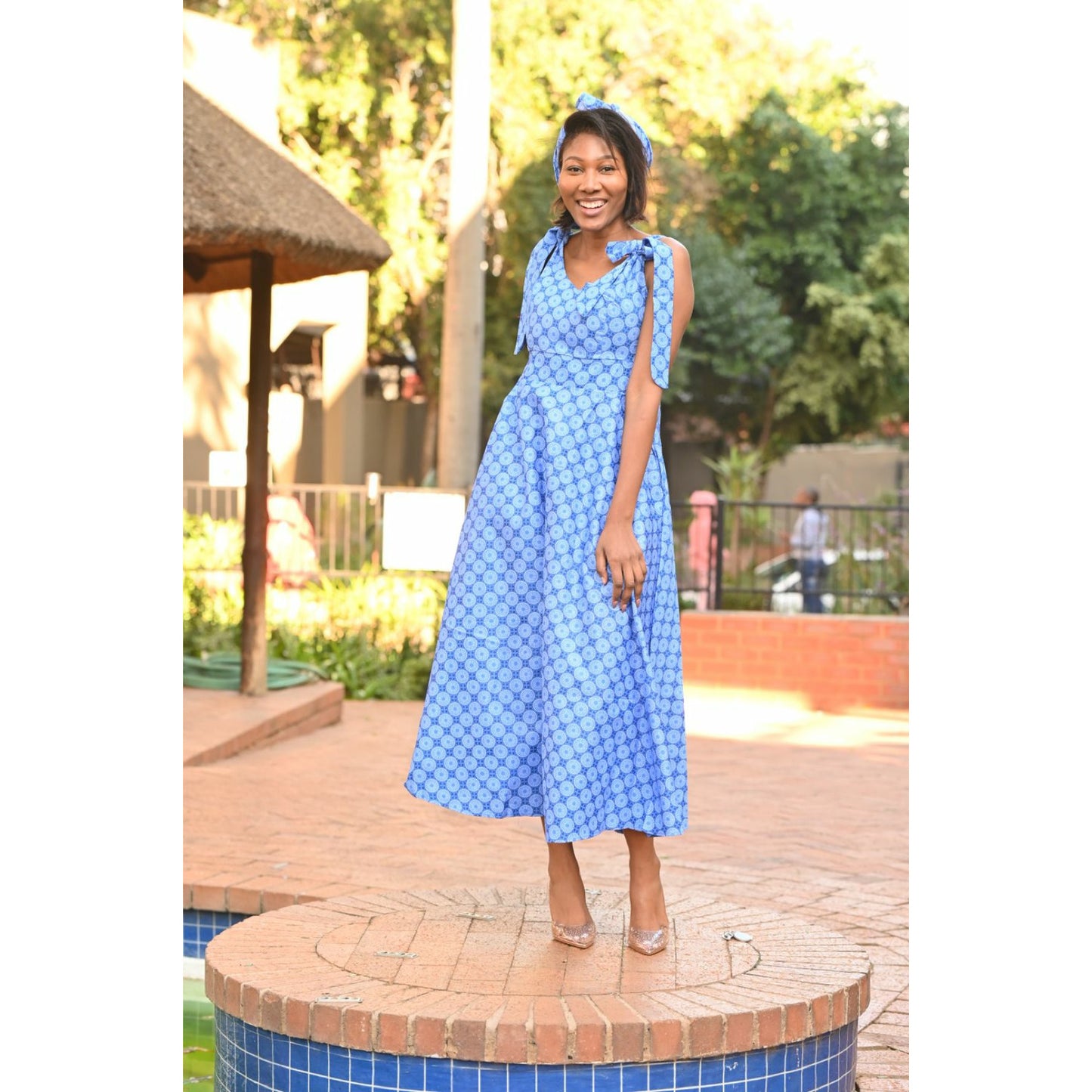 Sleeveless Ankara Dress