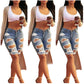 Distressed Denim Short