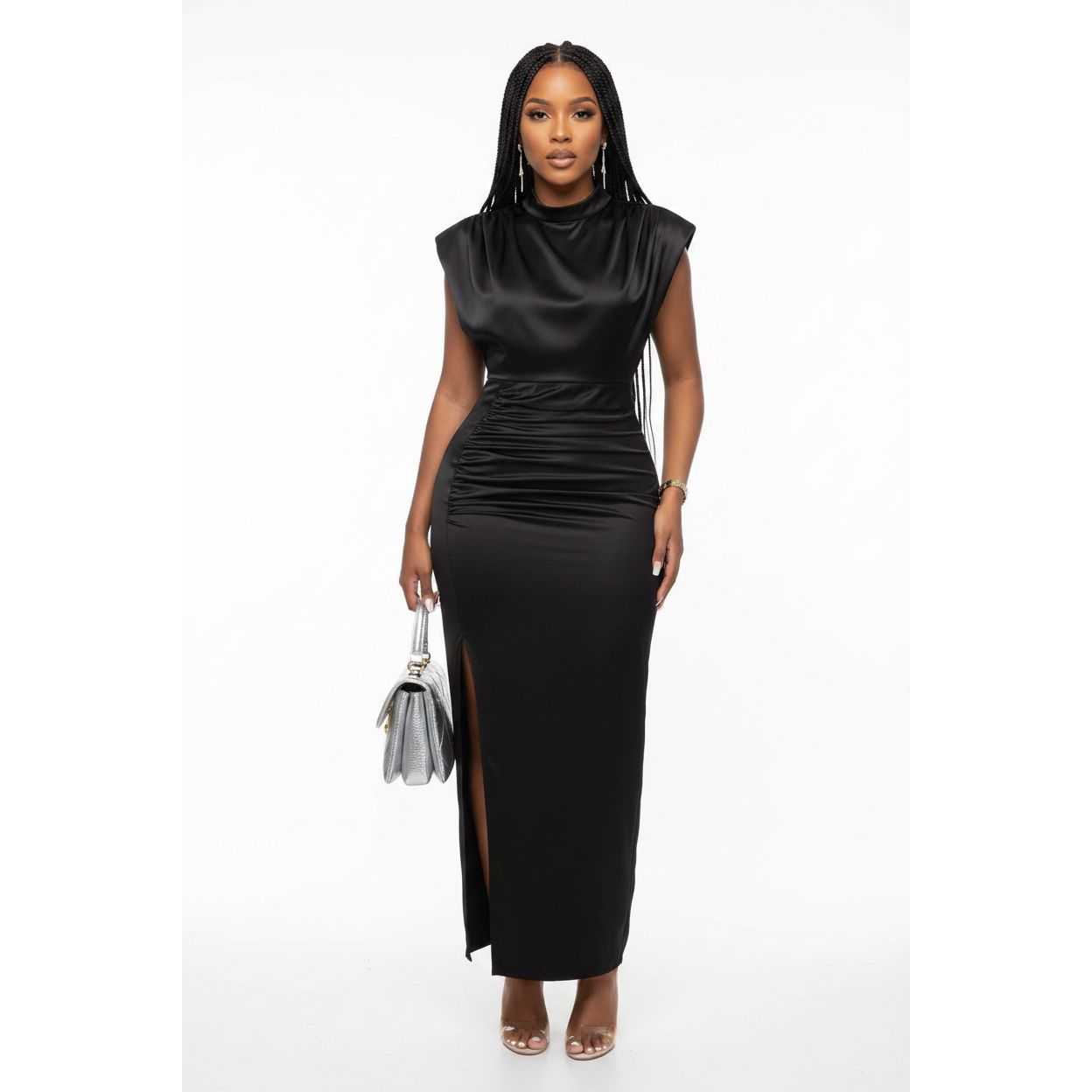Elegant Slit High Sleeveless Dress