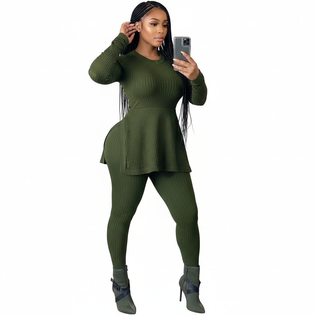 Sexy Fashion Split Two Piece Set