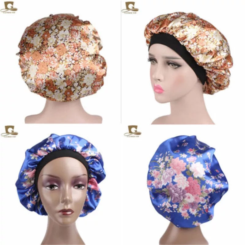 Satin Silk Bonnet Soft Satin Night Sleep Hat
