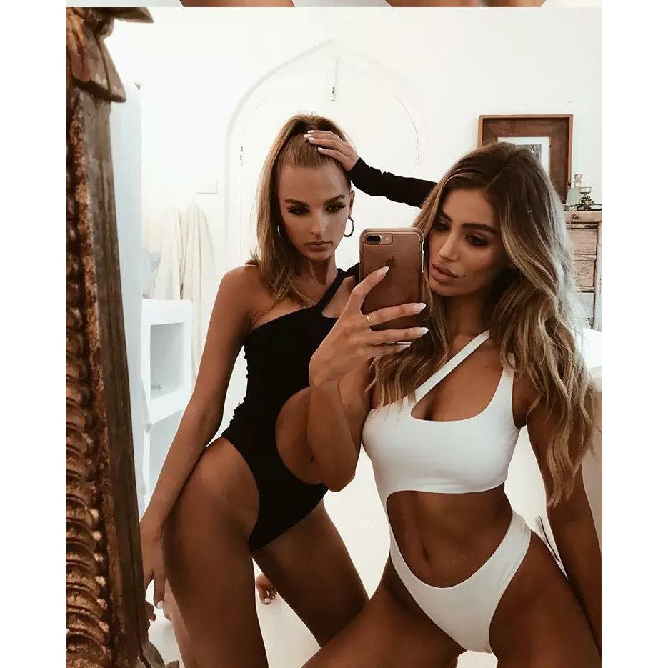 One Shoulder Sexy One Piece Bikini