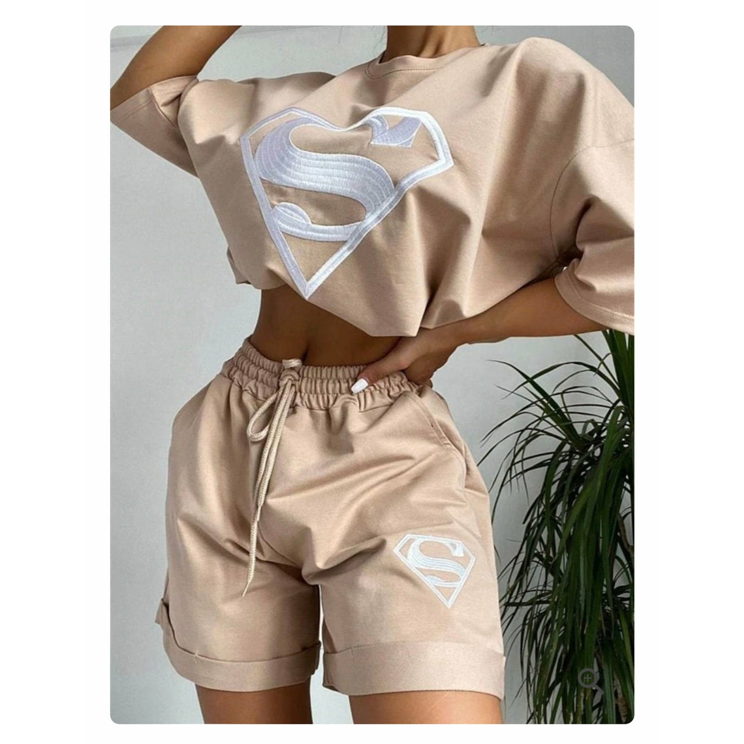 Letter embroidery T-shirt Shorts Tracksuits Sets