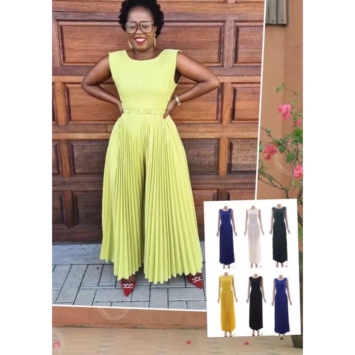 Sleeveless Pleated Overall Jumpsuit