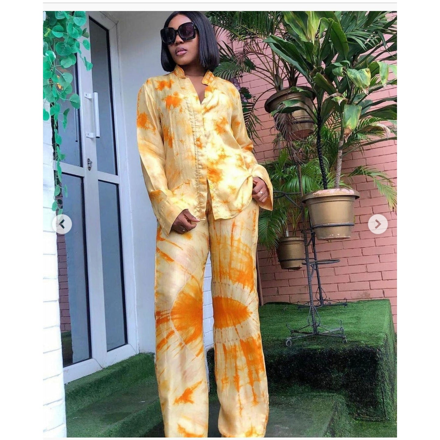 Tie Dye Print Twin Set
