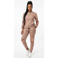 Zipper Top And Pants Casual Winter 2 Piece Set