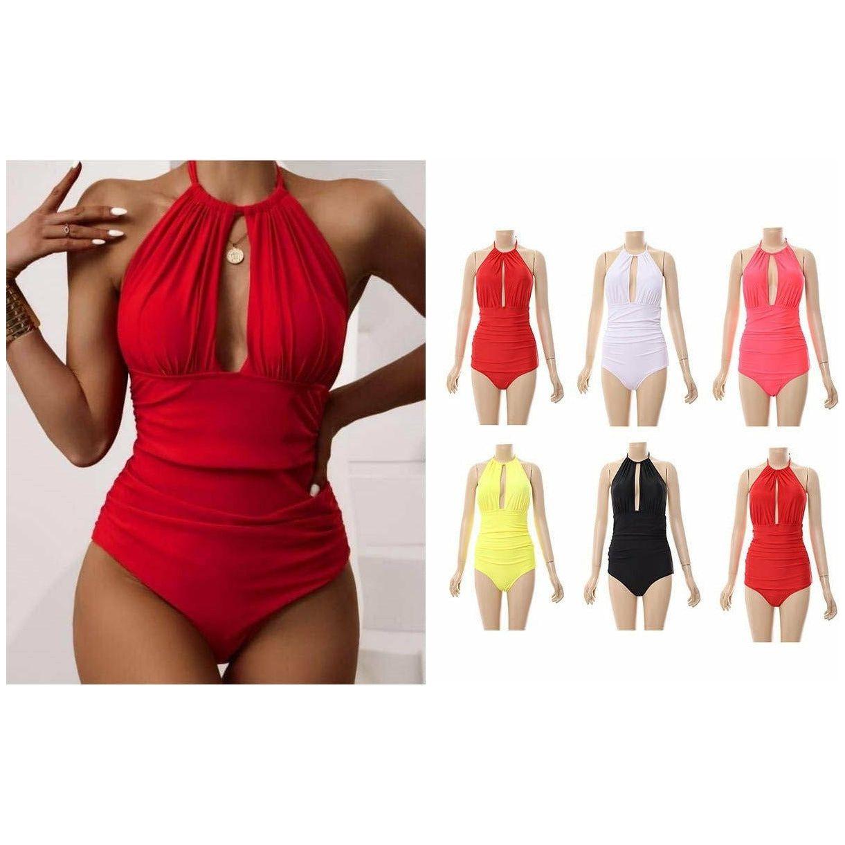 Halter Neck One-piece Summer Monokini Swimsuit