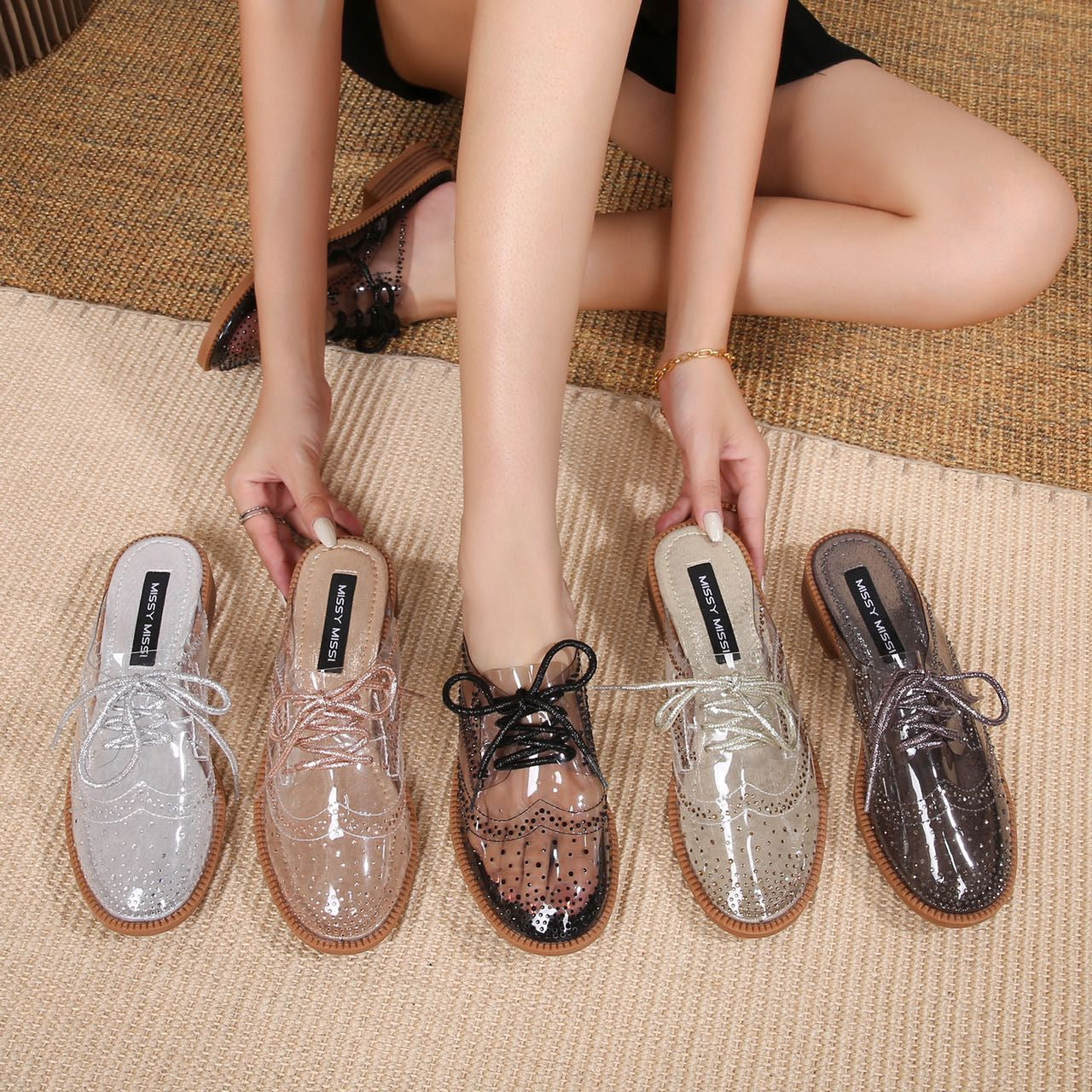 Crystal Pvc Glitter Push In