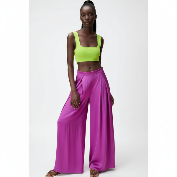 Satin Loose Wide Leg High Waist Sexy Pants – YELLOW SUB TRADING