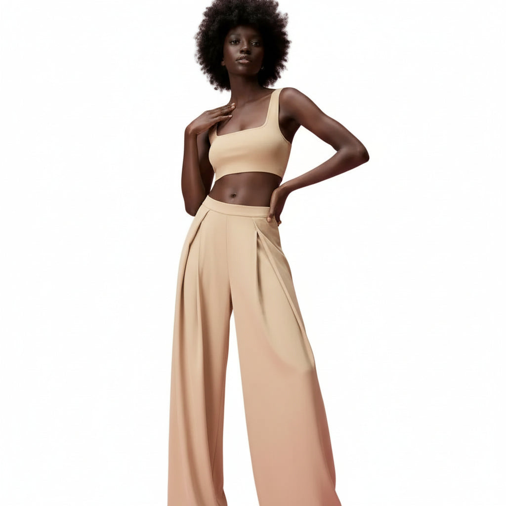 Satin Loose Wide Leg High Waist Sexy Pants