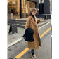 Single Button Long Waterfall Coat