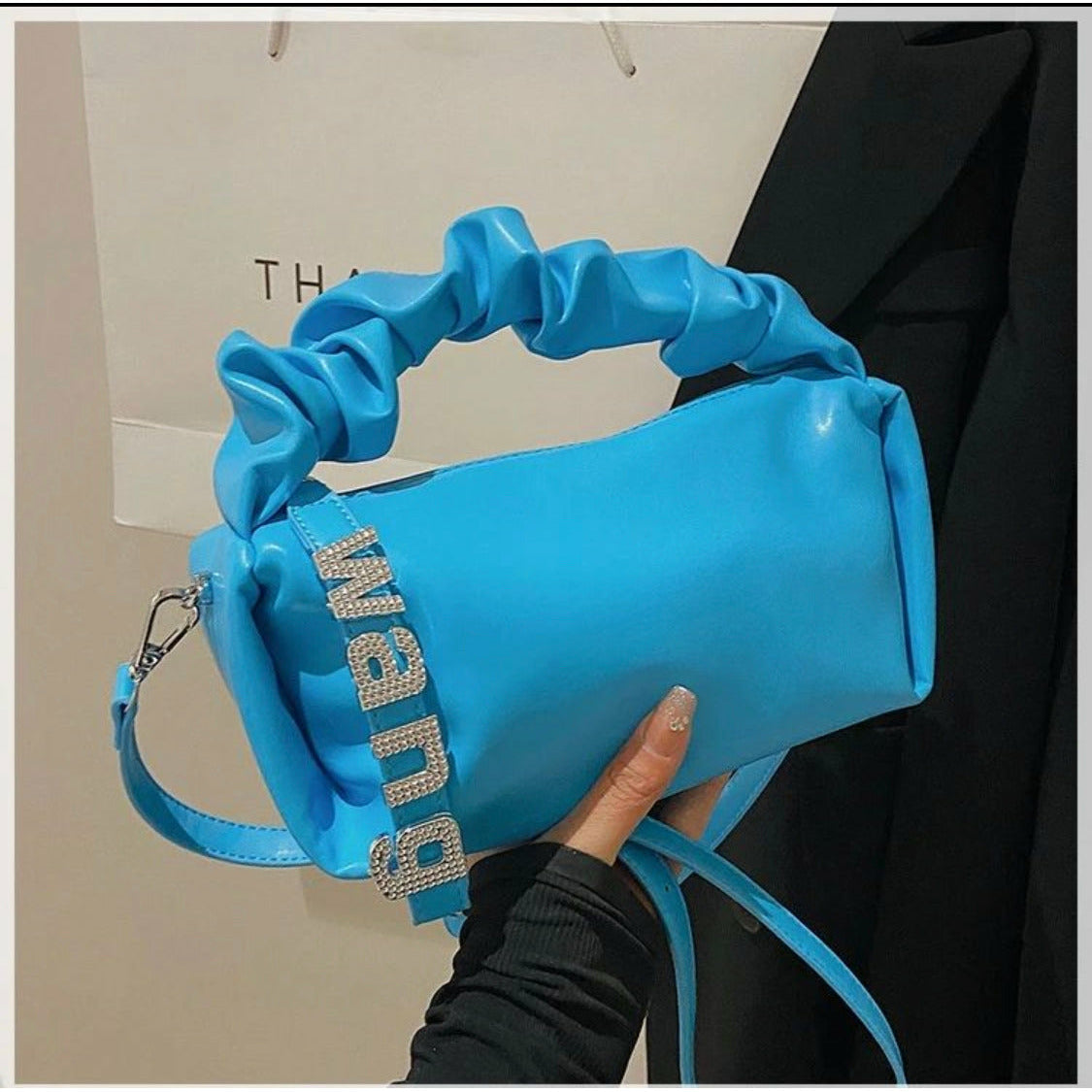 Letter Zipper Chain Shoulder Crossbody Bag