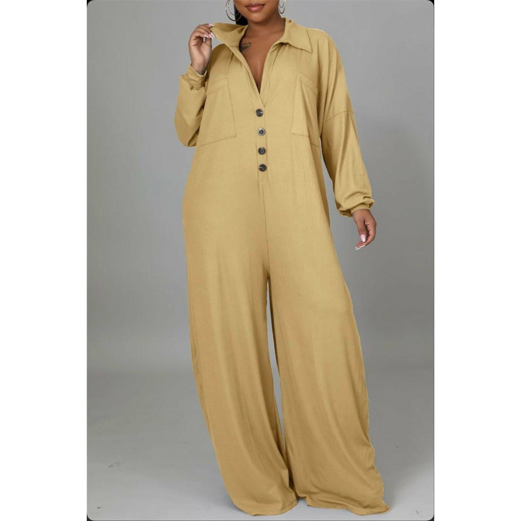 Long Sleeve Harem Jumpsuit
