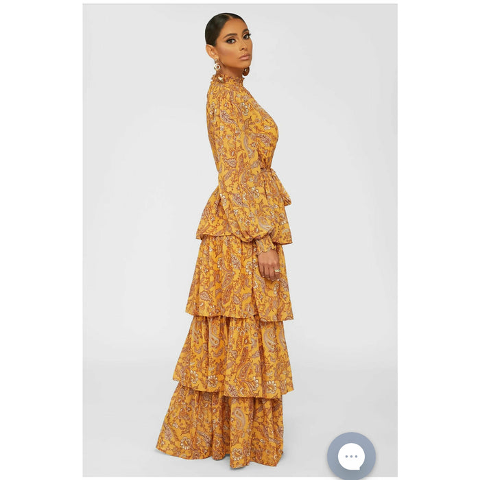 Long Sleeve Floral Maxi Dress — YELLOW SUB TRADING