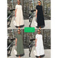 Round Neck Short Sleeve Long Dress