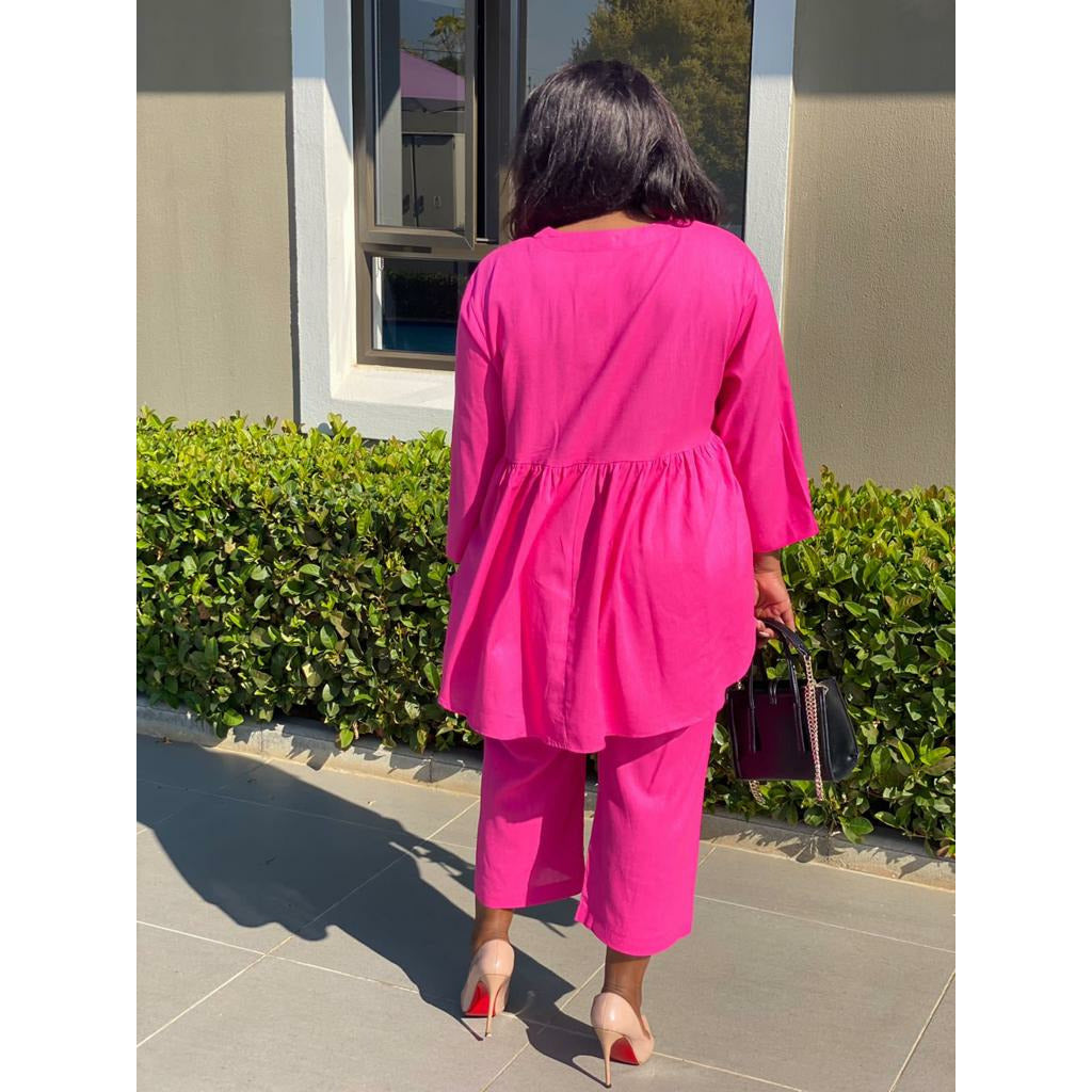 Irregular Top &  Trousers Set