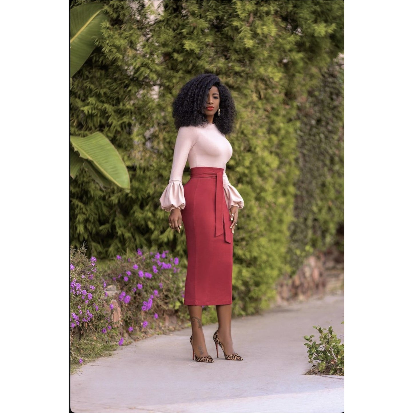 High Waisted Pencil Skirt