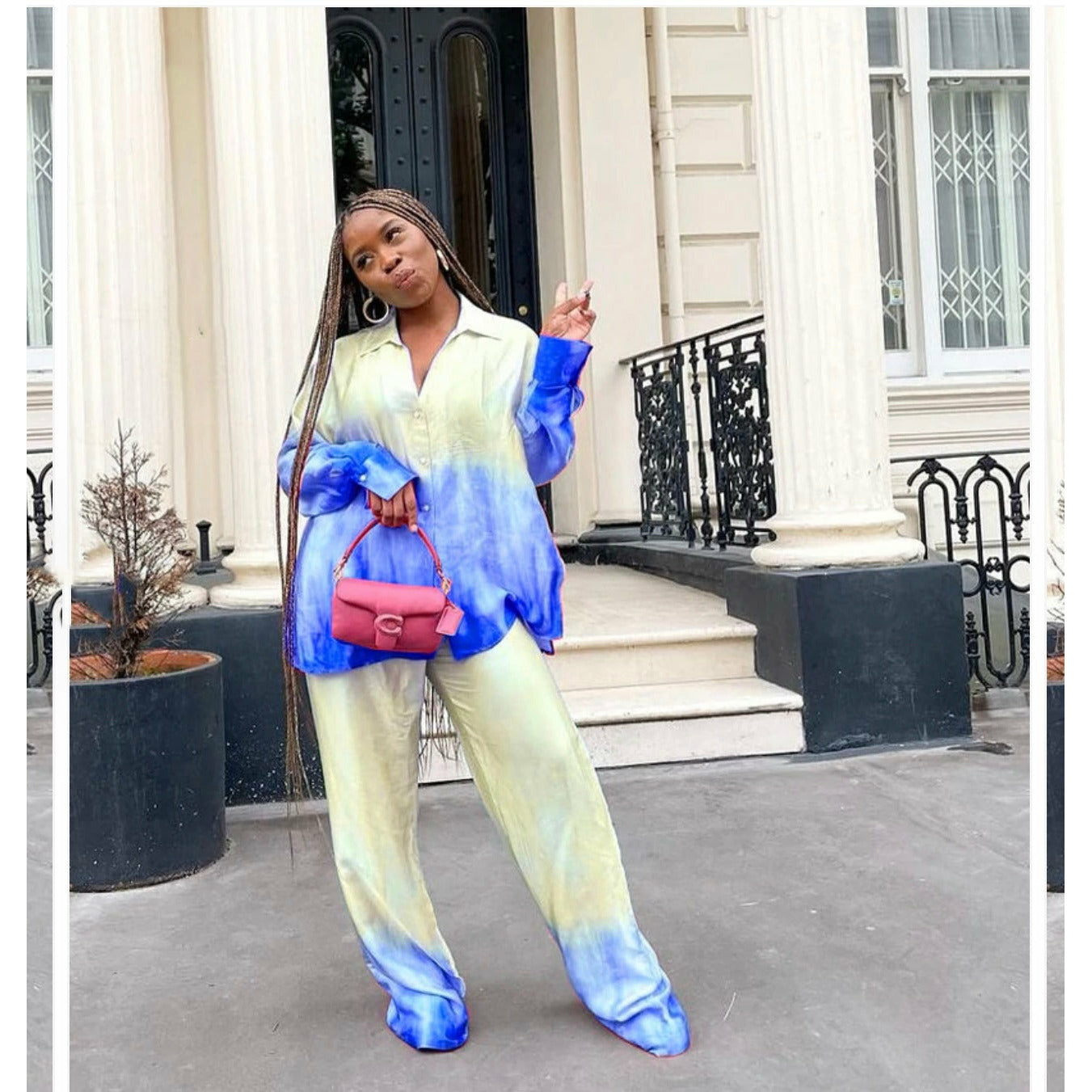 Loose Gradient Printing Twin Set