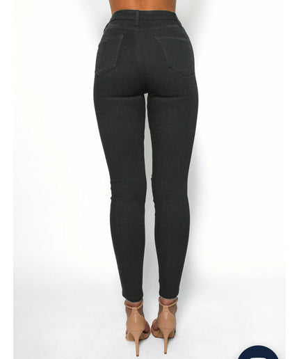 Plus-Size High Waisted Black skinny Jeans