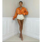 V-Neck Long Sleeve Blouse