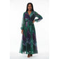 V-Neck Floral Maxi Dress