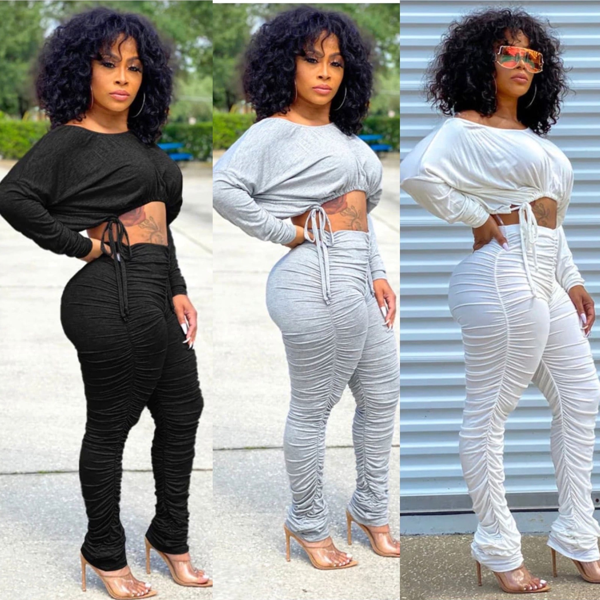 Ruched Outfit Set
