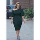 One Shoulder Off Bodycon Dress