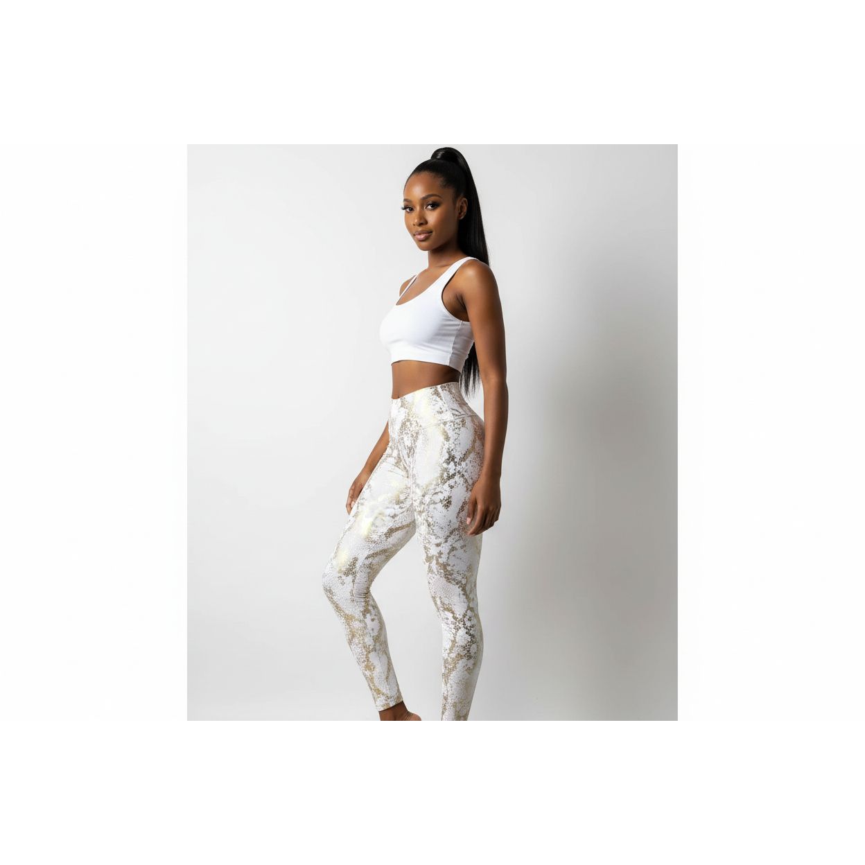 snake pattern yoga legging