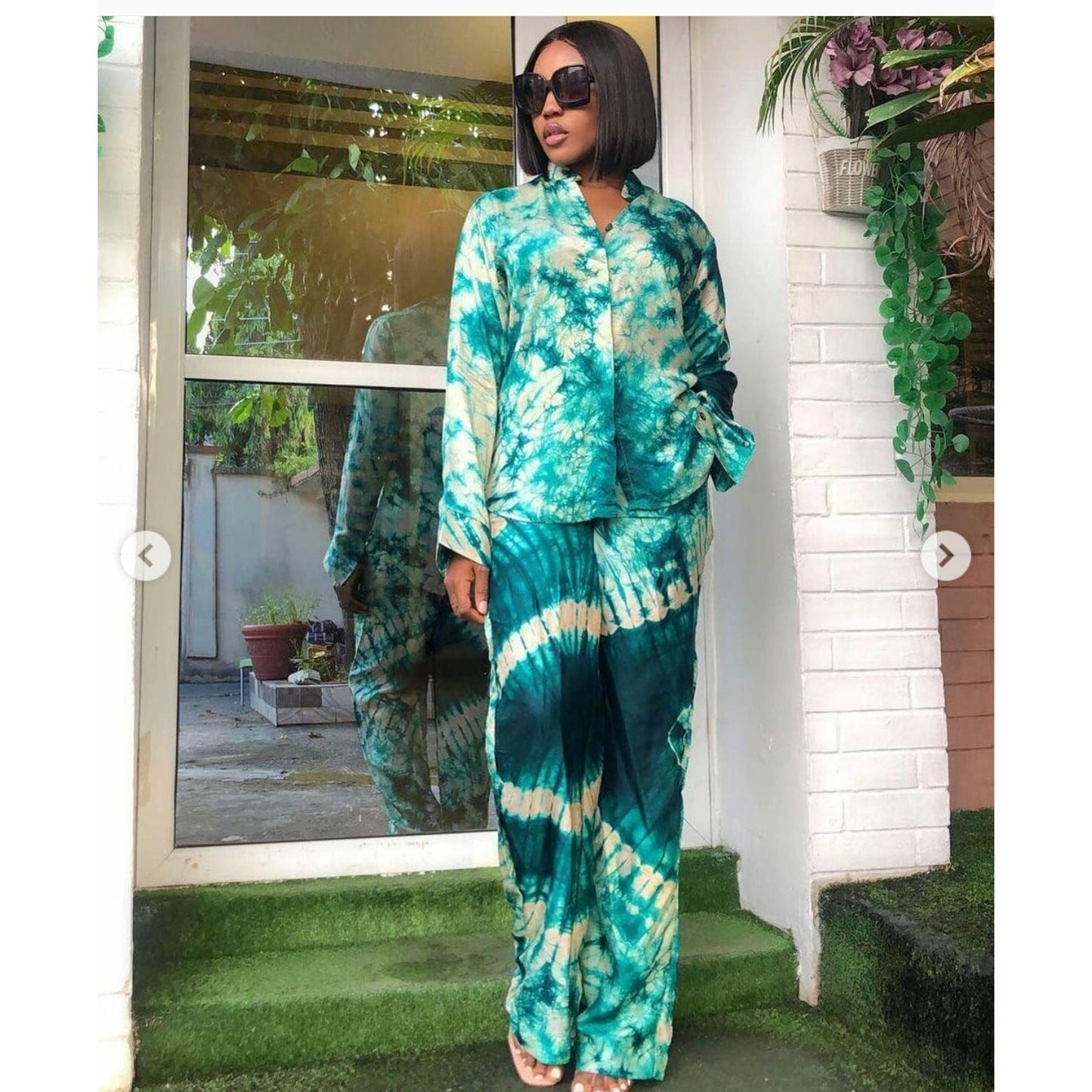 Tie Dye Print Twin Set