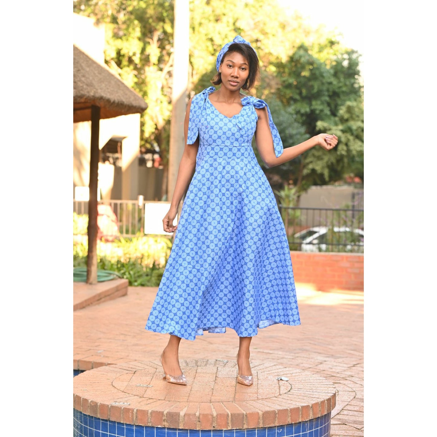 Sleeveless Ankara Dress