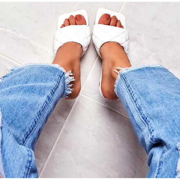 Square Toe Thin Heel Sandals