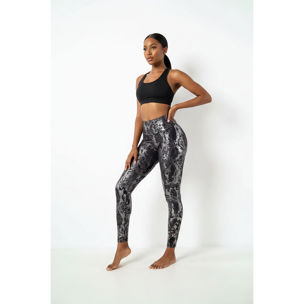 snake pattern yoga legging