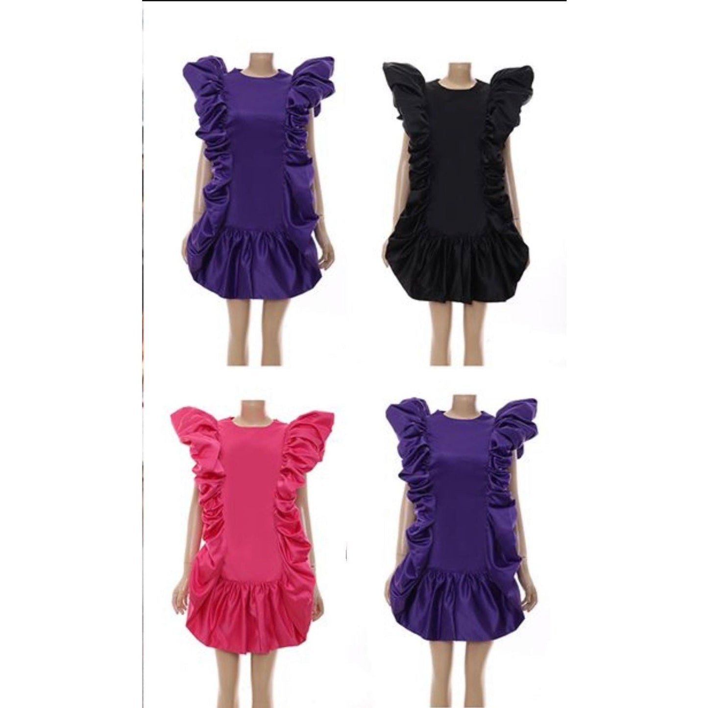 Sleeveless Puff Midi Dress