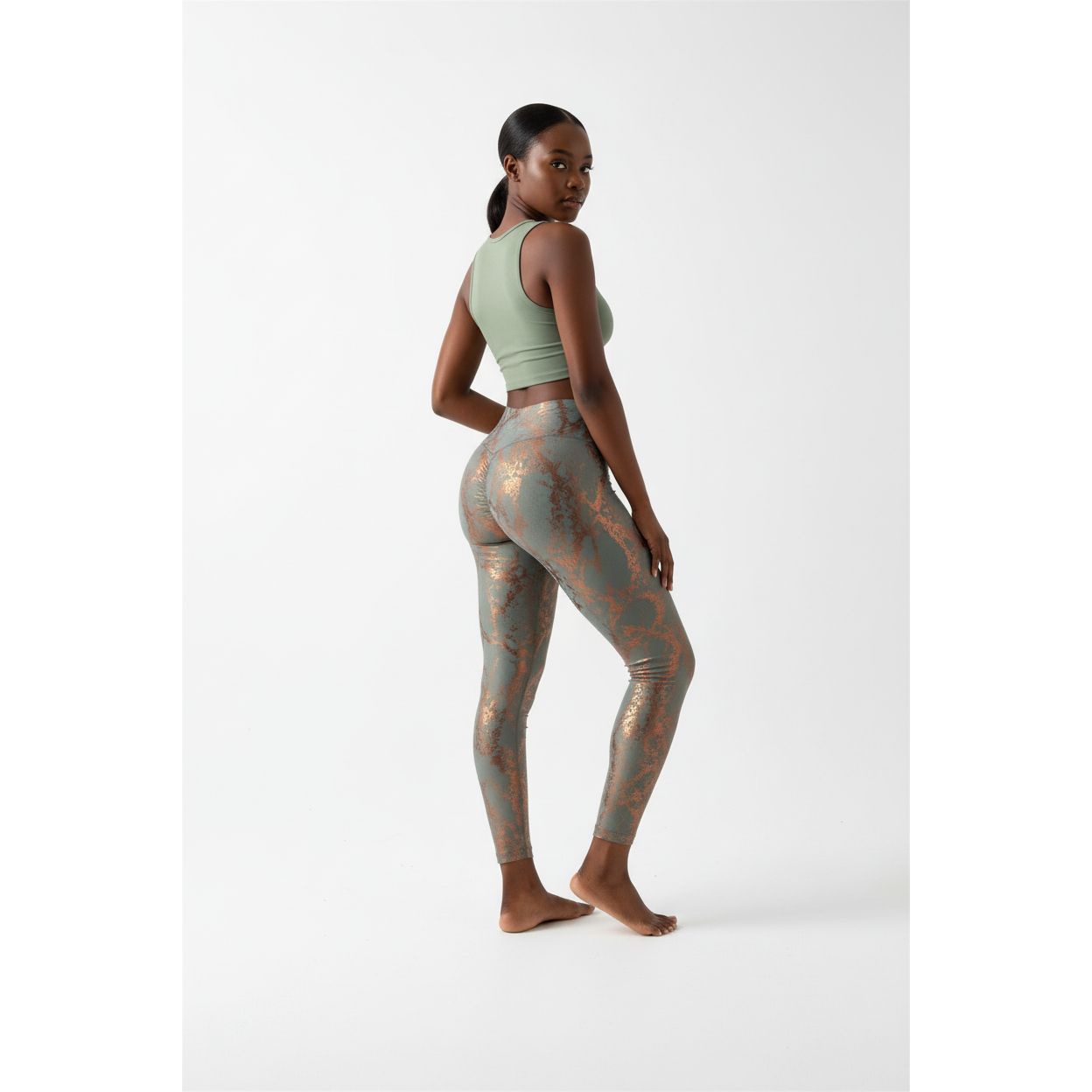 snake pattern yoga legging