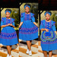 Three Quarter Sleeve Ankara Dress