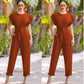 Vintage Fashion Short Sleeve Jumpsuit