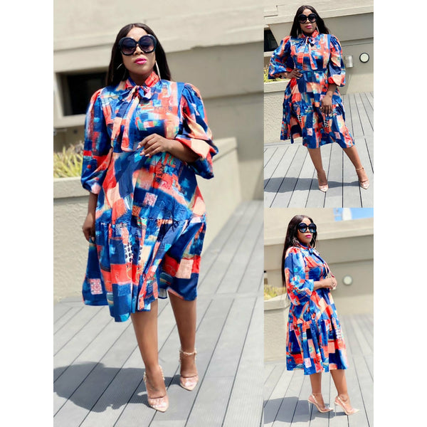 【HLT】Le Negresco Floral Dress /sky Daydreamer Midi Dress In Black With Bright Multi Floral – St