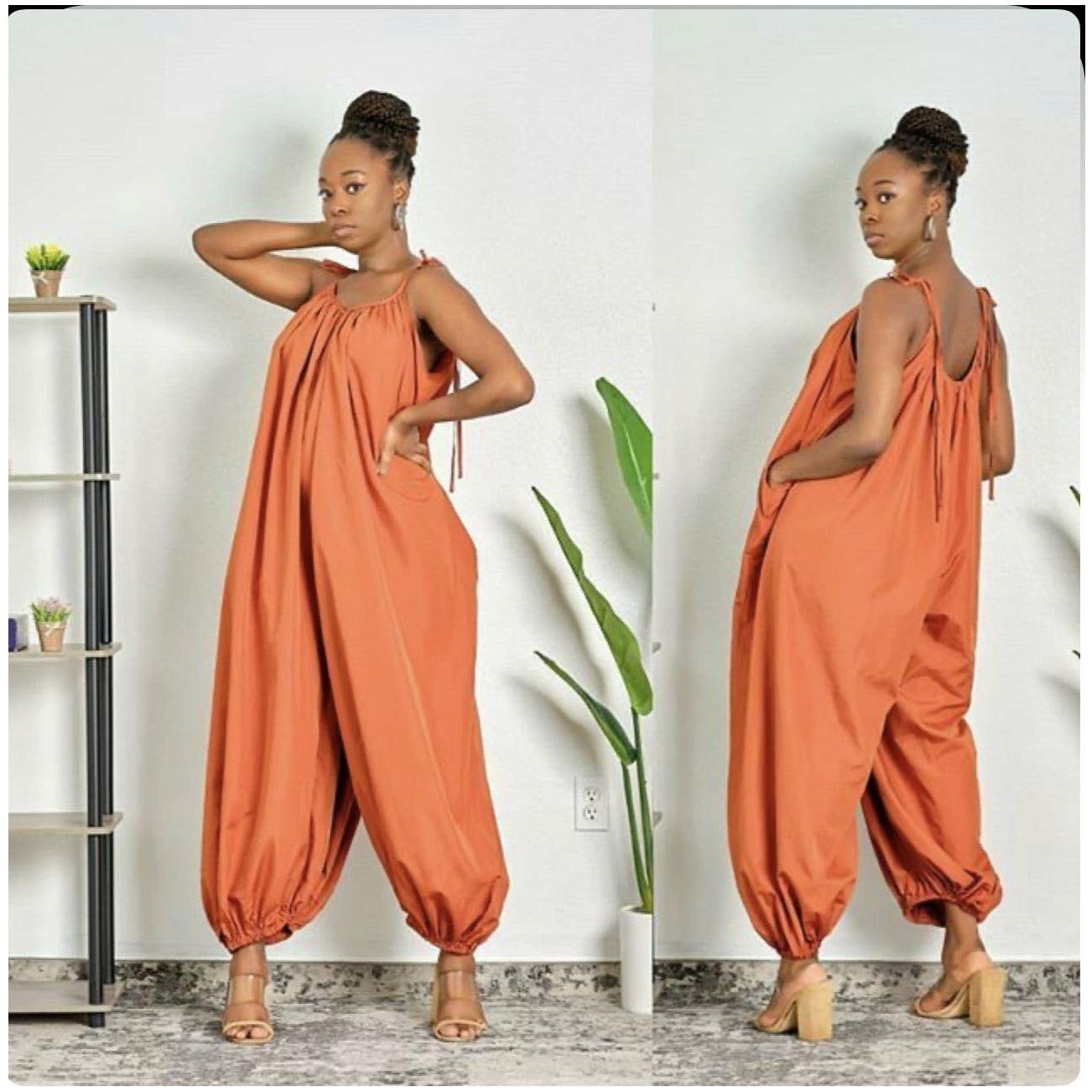 Sleeveless Wide Leg Overall