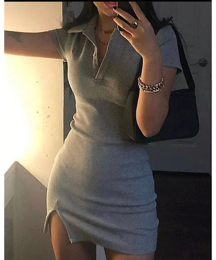 Short sleeve golf sexy mini dress