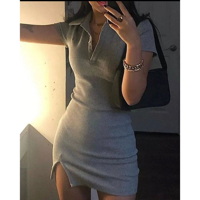 Short sleeve golf sexy mini dress